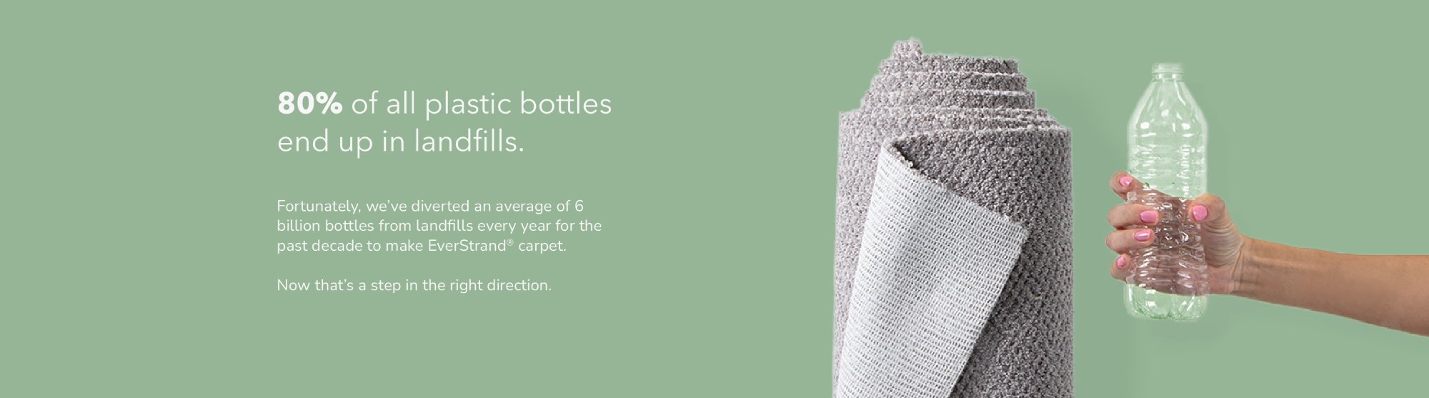 Clear and green plastic bottles